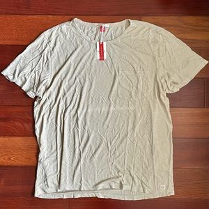 Marine Layer Short Sleeve Hemp Cotton Pocket Tee in Sand